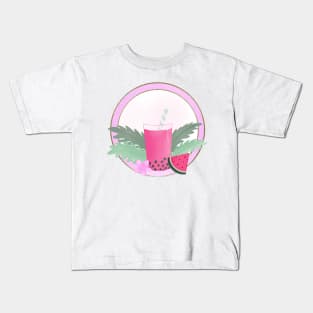 Watermelon Boba Kids T-Shirt